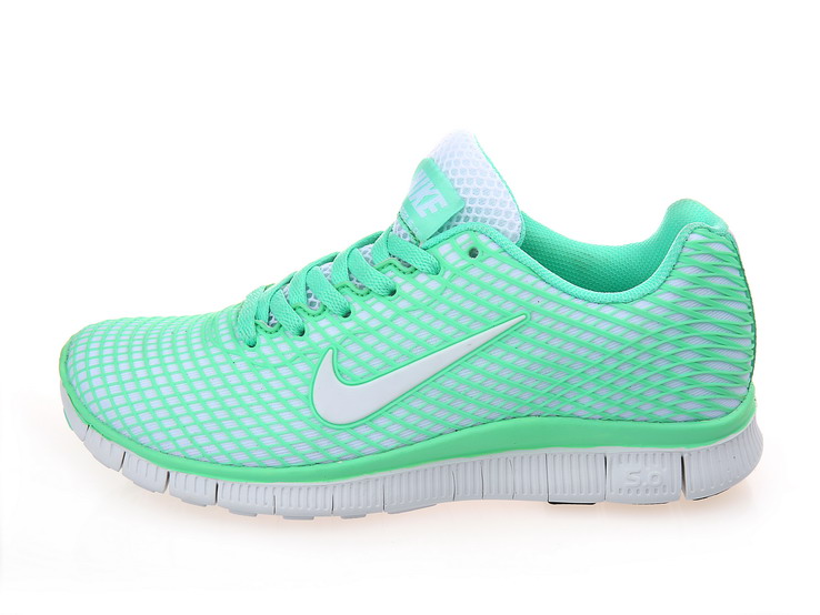 Nike Free 5.0 femmes legeres chaussures de course blanc vert (3)